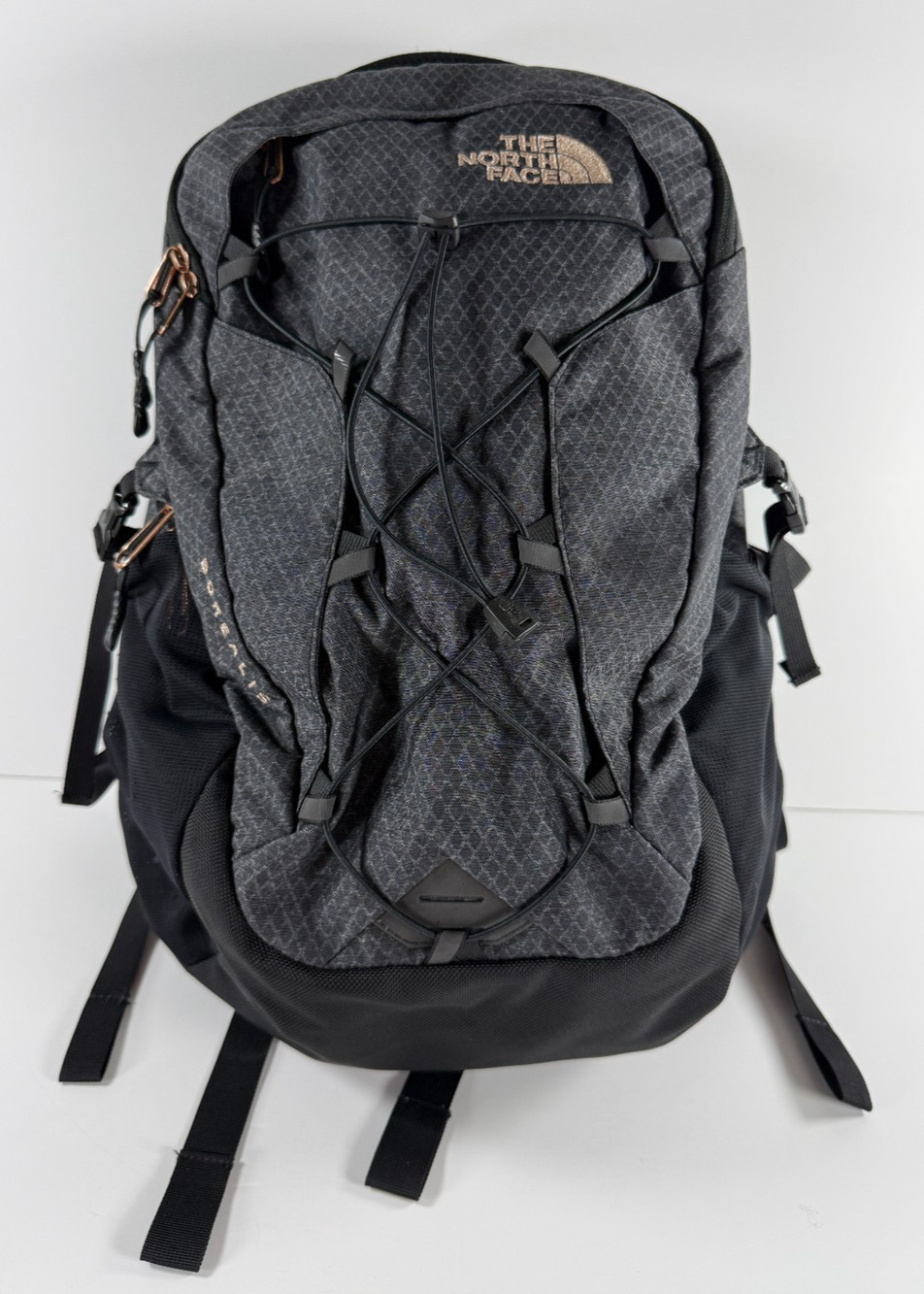 The North Face Women's Borealis Backpack Gray Black Gold 27L NF0A3KV4